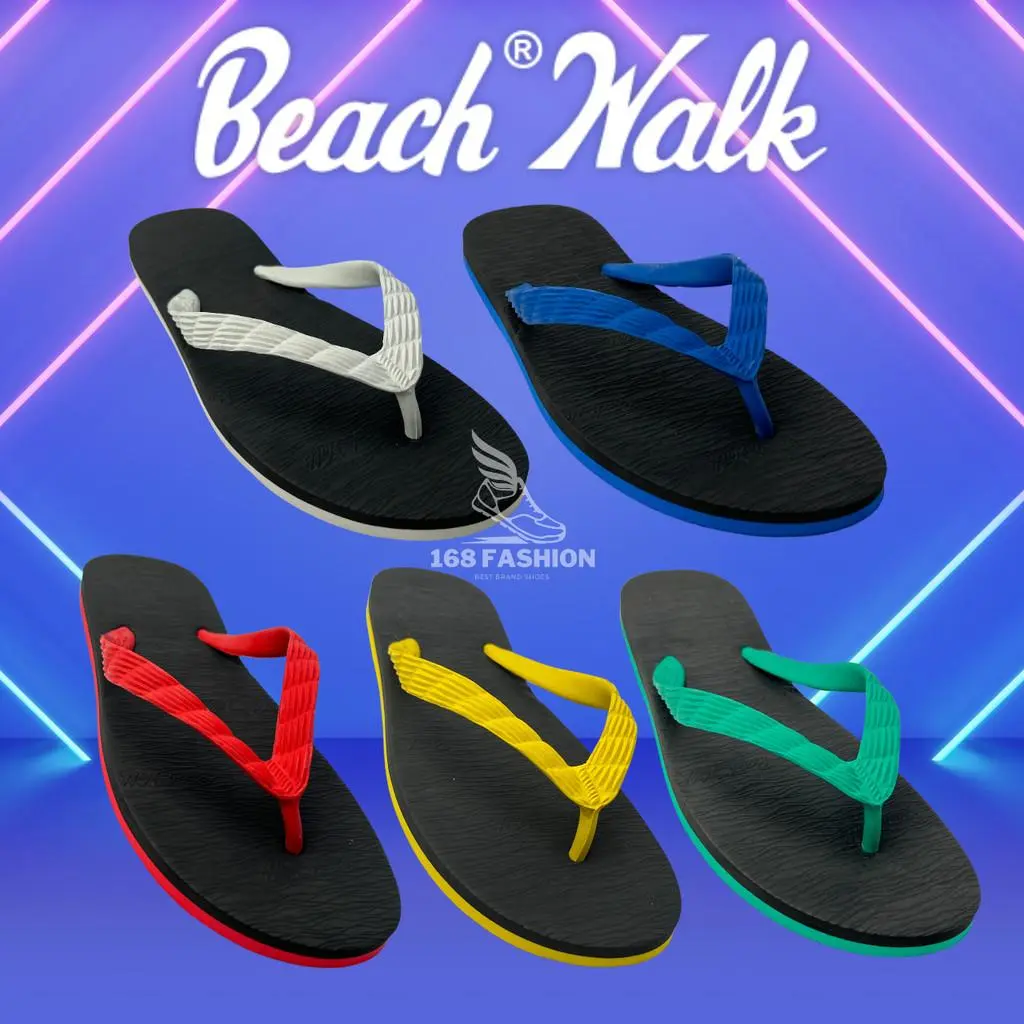 BEACHWALK Original (Black Top) Authentic Unisex Rubber Flip Flops / Slippers