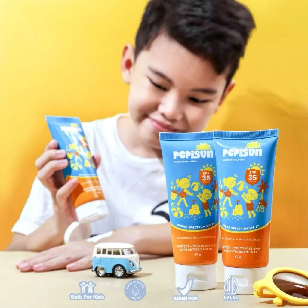 Sunblock Anak Pepisun Sunscreen Lotion SPF 35 kids Perawatan Melembutkan Semua Jenis Kulit
