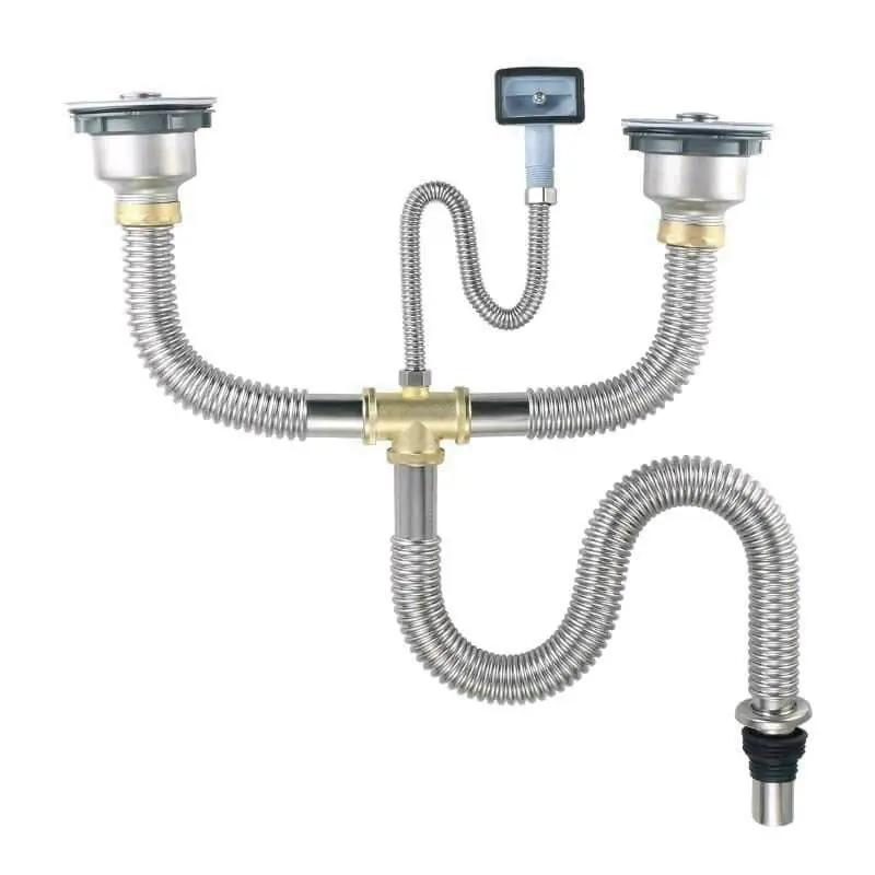 Bộ xả chậu 2 hộc  inox 304 cao cấp 3