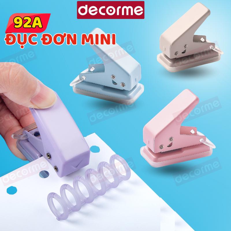 Dụng cụ đục lỗ giấy sổ Bấm lỗ giấy DecorMe bấm lỗ giấy đơn mini phụ kiện sổ planner bullet journal