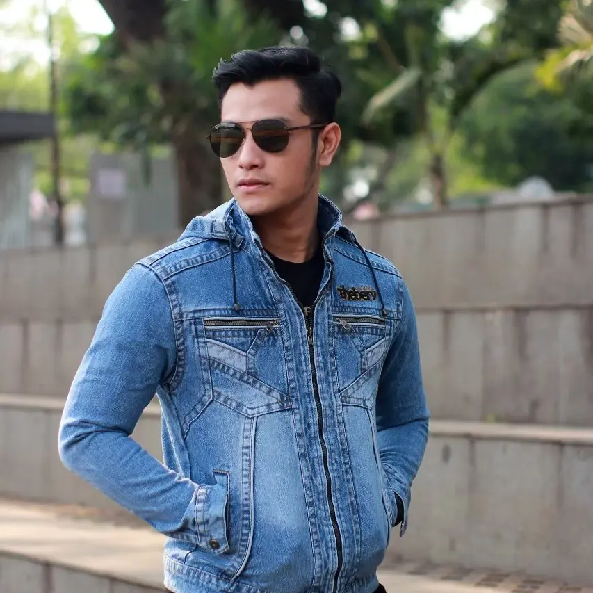Jaket Jeans Denim Pria Betopi Lepas Pasang Premium
