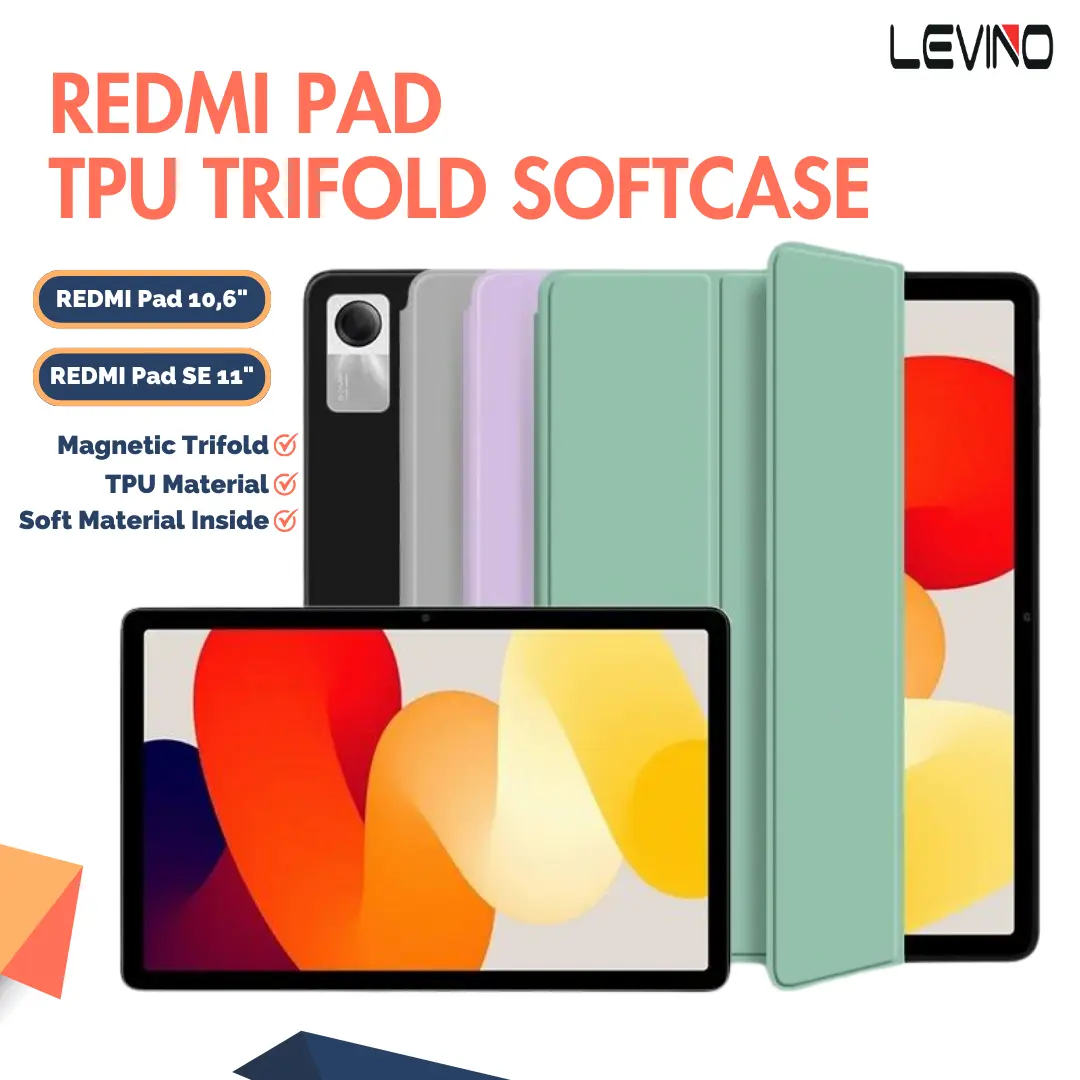 LEVINO Casing Compatible Redmi Pad SE 11" 2023 Redmi Pad 10.61" 2022 Trifold feature