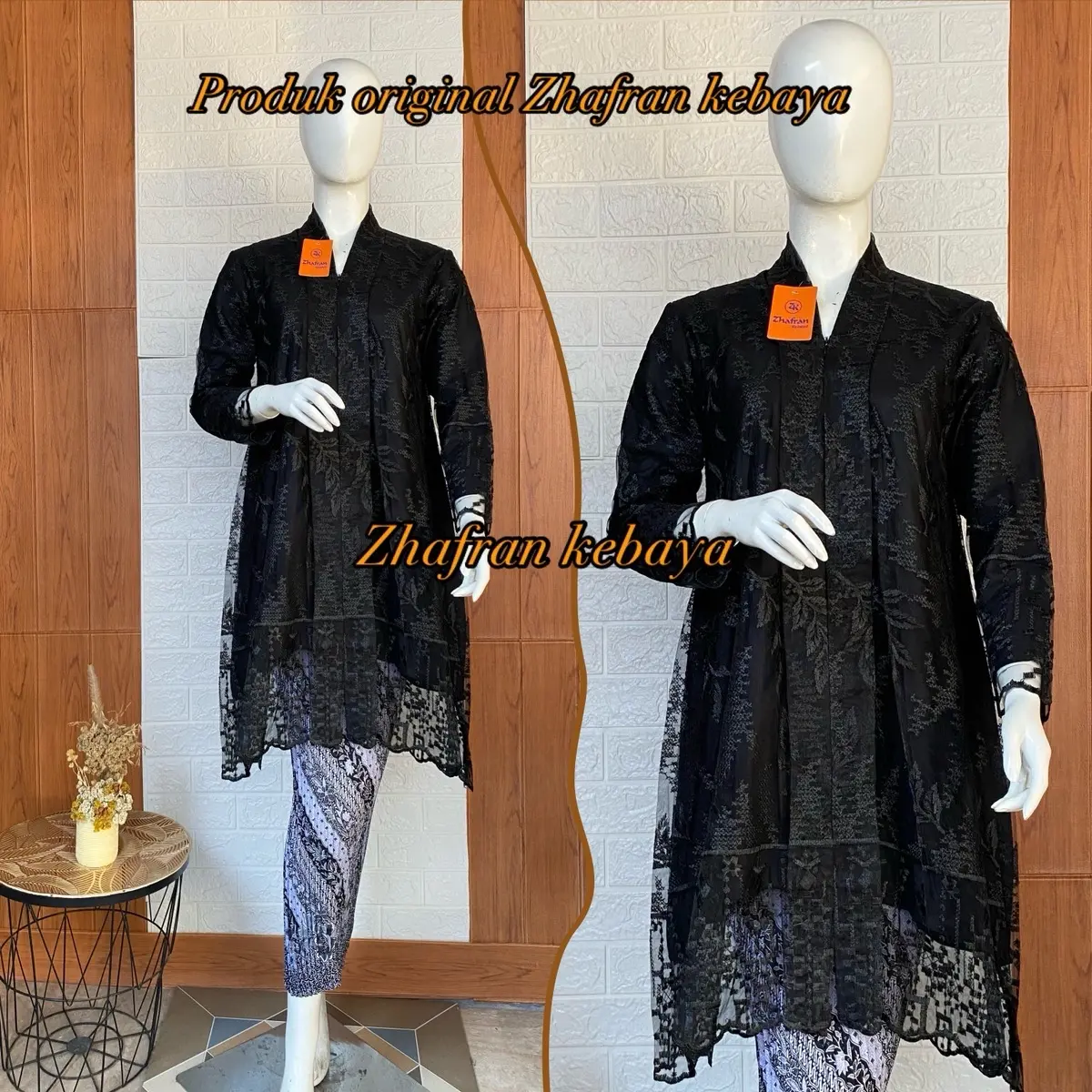 Kebaya Tunik Busui kutubaru bahan tulle bordir premium (Twk)