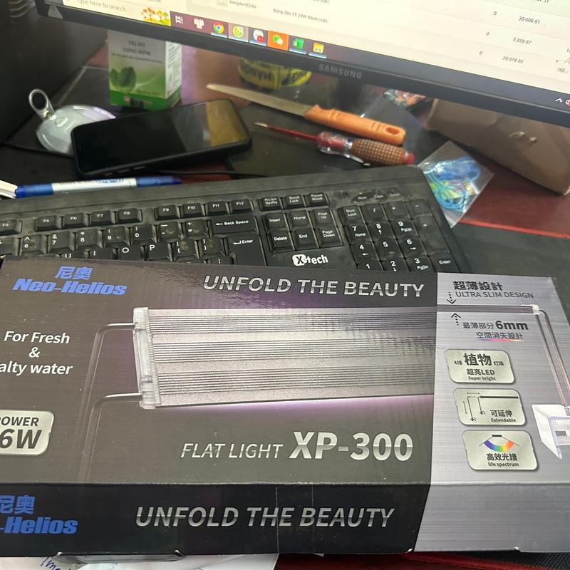 Đèn bể cá thủy sinh Neo Helios Flat Solar XP-Series led RGB 3 in 1, đỏ cá, đỏ cây không đỏ nước