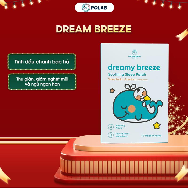 Miếng dán thư giãn hỗ trợ thông mũi, giúp bé ngủ ngon Dreamy Breeze Joona Baby - Polab 0