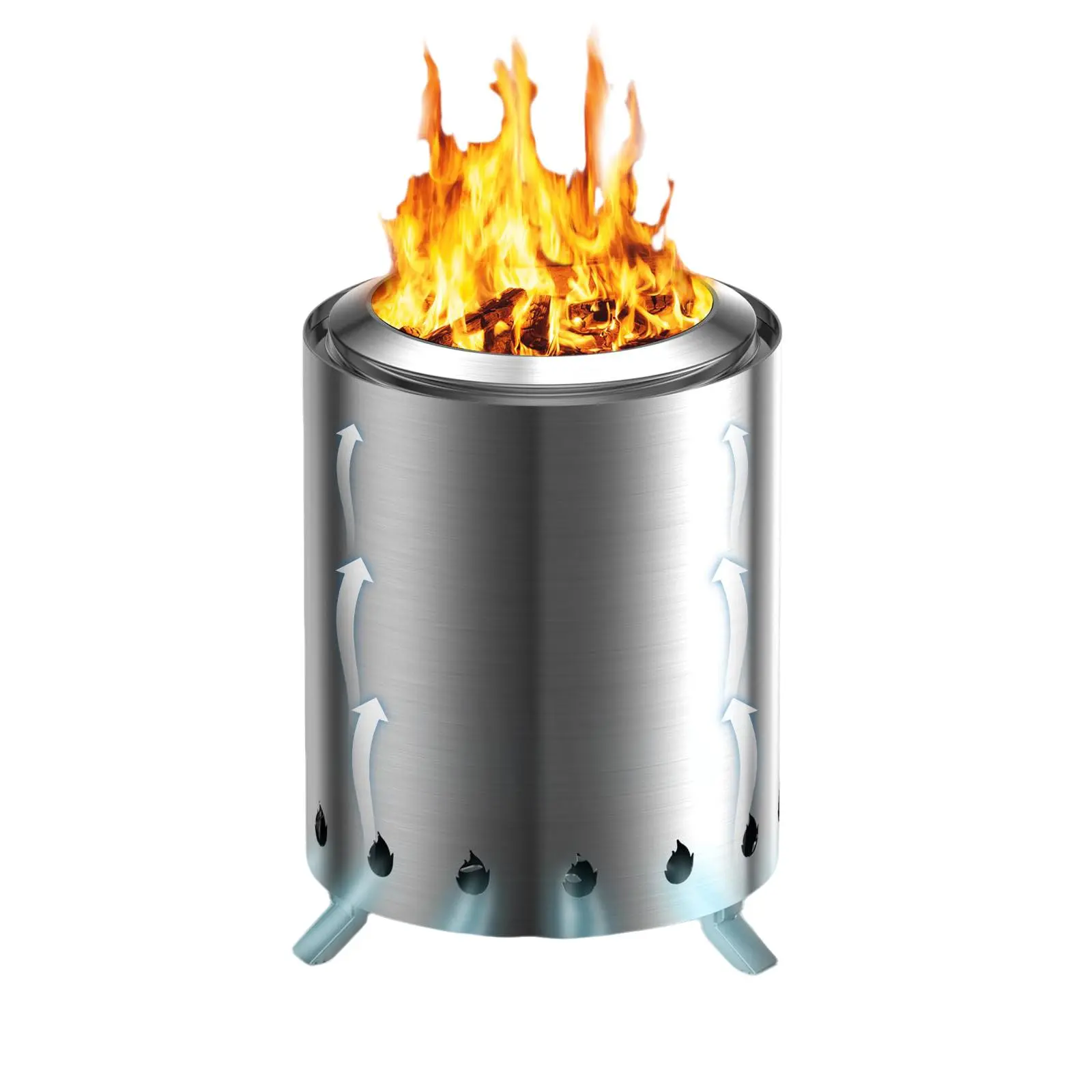 Outdoor Tabletop Fire Pit with Stand, Mini Fire Pit with Travel Bag, Low Smoke Stove, Suitable for Urban Yard Parties and Suburban Camping,  Patio