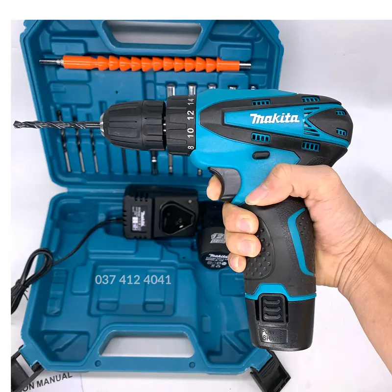 [TẶNG BỘ 24 CHI TIẾT] Máy khoan PIN cầm tay MAKITA 12v - Máy khoan pin - Máy khoan mini - Khoan sắt, khoan gỗ, bắt vít - Có 2 Phân Loại 4