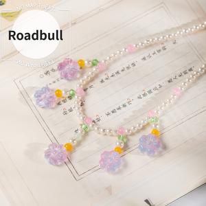ROADBULL新しいしい中国スタイルネックレス 紫の漢服瓔珞 国風仙気 春夏のGUFENGスタイルアクセサリー 唐風宋制の坦領鎖骨チェーンROADBULL
