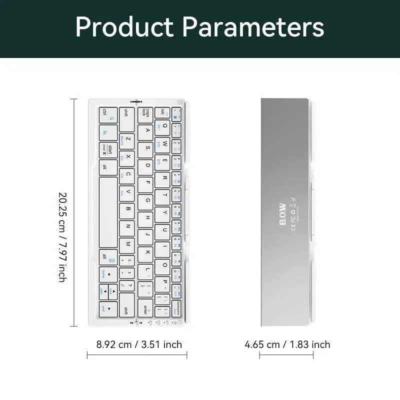 Charging Wireless Bluetooth-compatible Keyboard, Foldable Keyboard with Hidden Stand & Bag, Portable Keyboard for Phone & Tablet, Gift Ideas, Computer Accessories 5