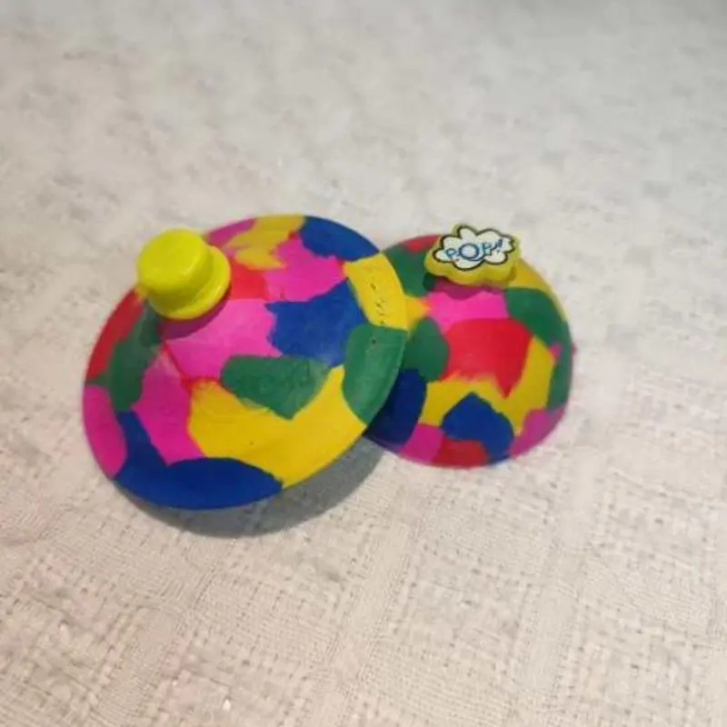 5pcs Bouncing Toy, Multicolor Rotating Bouncing Bowl Shaped Fidget Toy, Leisure Toys For Kids And Adults, Valentine's Day Gift 8