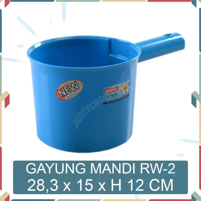 MICTON Lion Star Gayung Mandi Plastik Selva Water Scooper RW-2 Biru