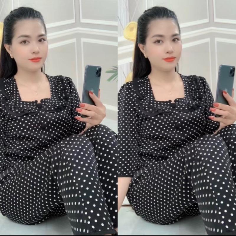Đồ bộ tay lỡ quần dài .lụa mango.mềm mịn mát.có nhiều họa tiết dễ thương.quần dài qua mắt cá chân.ống tay qua cùi chỏ khách iu nhé 7