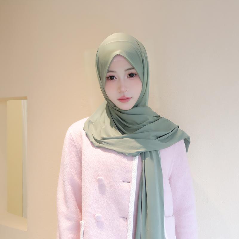 Product Introduction of Solid Color Milk Silk with Wooden Ear Scarf Monochrome Cotton Scarf Headcloth Shawl Scarf Elastic Knitted Scarf for Women selendang  bahu sulam  shawl sahara  shawl selendang 9