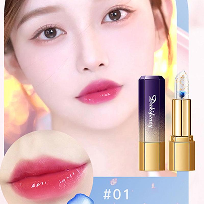 Product Introduction of New Temperature Change Moisturizing Lipstick 1pcs Lipstick Flower Jelly Color Changing Lipstick W4Y1 28