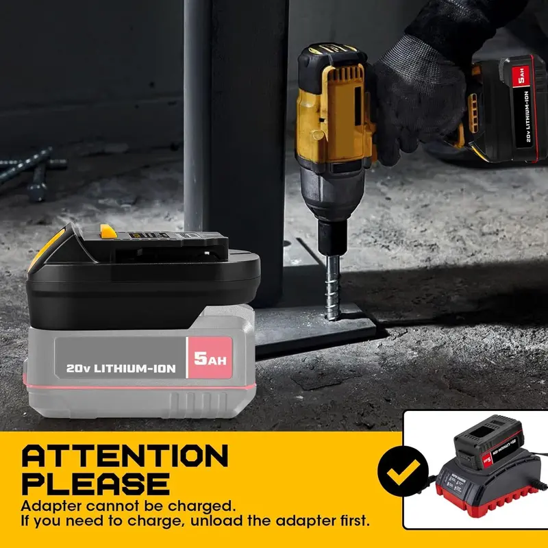 BAU20DW Lithium Battery Converter, Battery Converter for Dewalt 18V 20V Lithium Battery, Cordless Tool Accessories 6