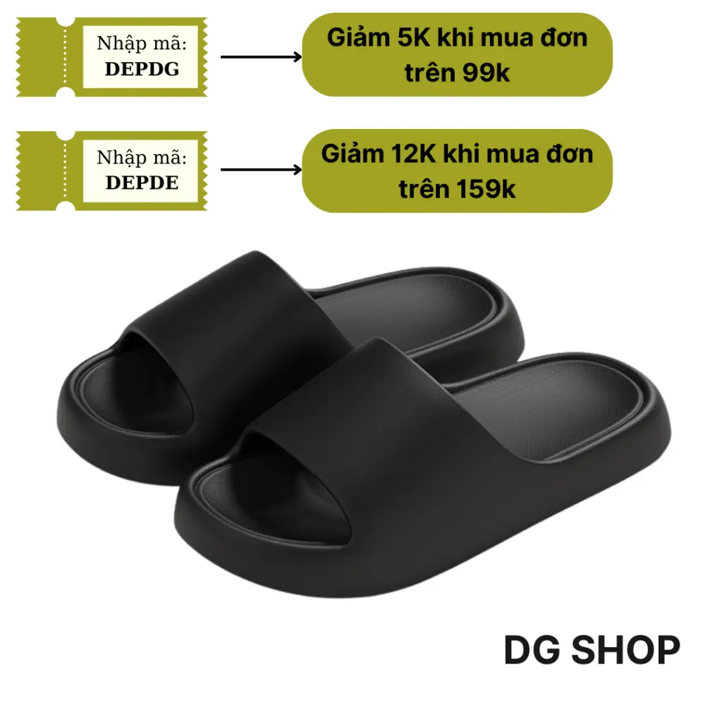 Dép nam nữ đế dày siêu nhẹ thoáng khí chống trượt phong cách Hàn Quốc đơn giản