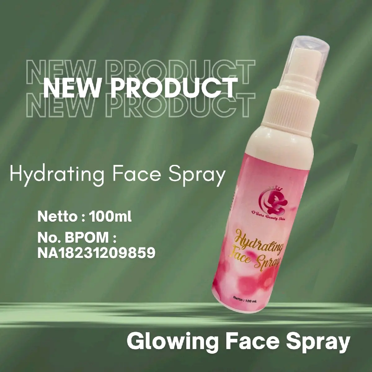 Hydrating Face Spray glowing (Penyemprot Wajah) d'sars