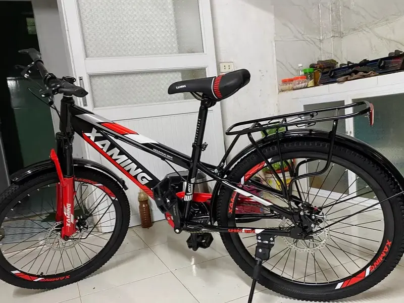 Xe đạp thể thao giá rẻ các cỡ từ trẻ em đến người lớn có giảm sóc trước, phanh đĩa trước sau tặng kèm gácbaga sau 2