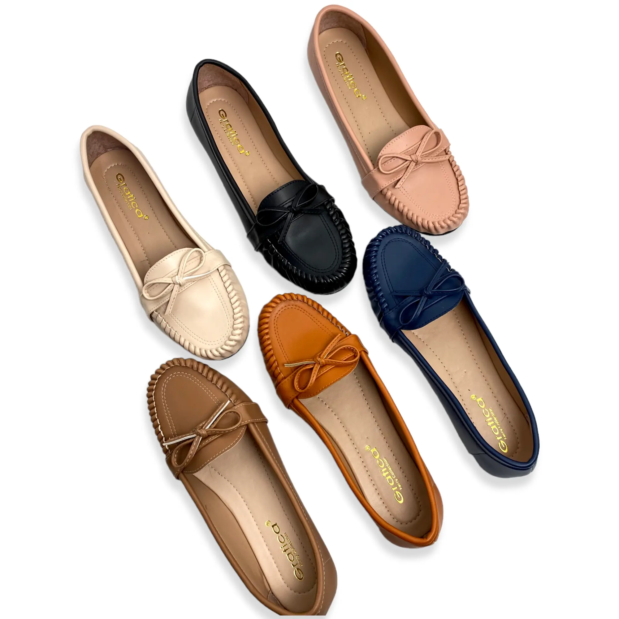 Gratica Sepatu Wanita Rajut Mery Flat Shoes RJ 28 Hitam Karet Hitam Kerja