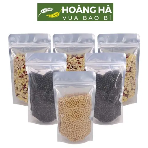 Tui zip bạc đáy đứng mặt bạc mặt trong, 1kg tui zip 1 mặt bac đay đưng đưng thưc phâm cao câp túi