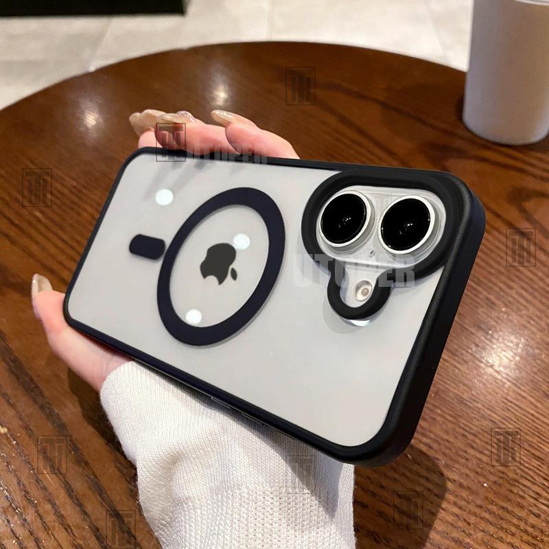 Product Introduction of New Senior 16 Pink Magsafe Magnetic Phone Case for iPhone 16 15 14 13 12 11 Pro Max Plus Matte Frame Clear Antiskid Hard Cover 8