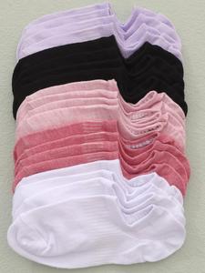 Calcetines Invisibles Sólidos para Mujer, Agujetas Casuales que Absorben la Humedad, Calcetines Transpirables para Primavera y Verano, Calcetinería Básica Cómoda para Mujer, Ropa de Mujer para Uso Diario