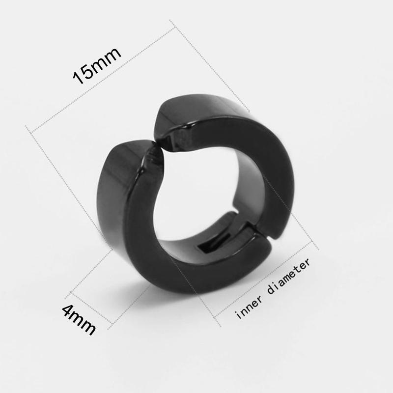 Ol.Q-1Pc Ear Clip Geometric Tarnish Resistance Gift Ear Cuff Crawler for Men 4