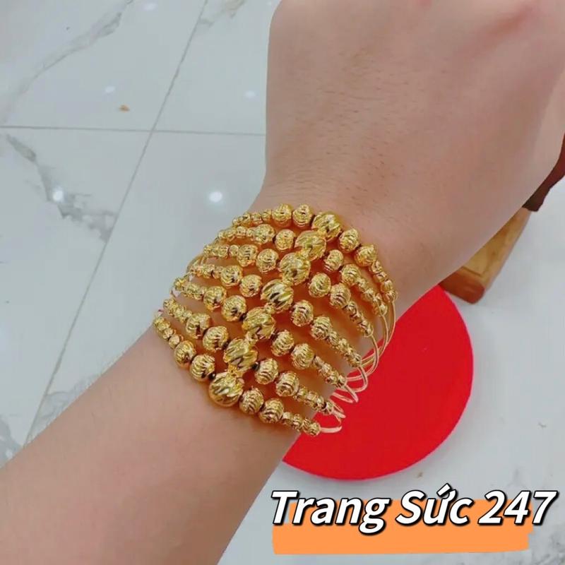 Vòng Tay Hoa Chùm nữ size tay điều chỉnh được Phụ Kiện-xài đời đời ko đen 0