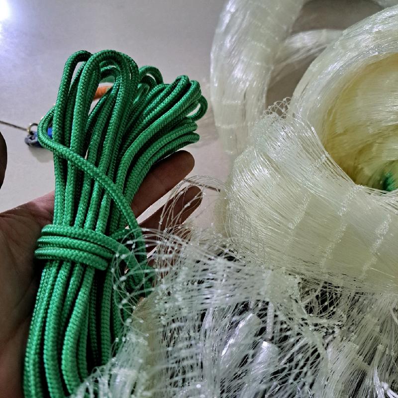 chài cá sợi cước , sợi gân mắt 3 phân chân chì chân xích