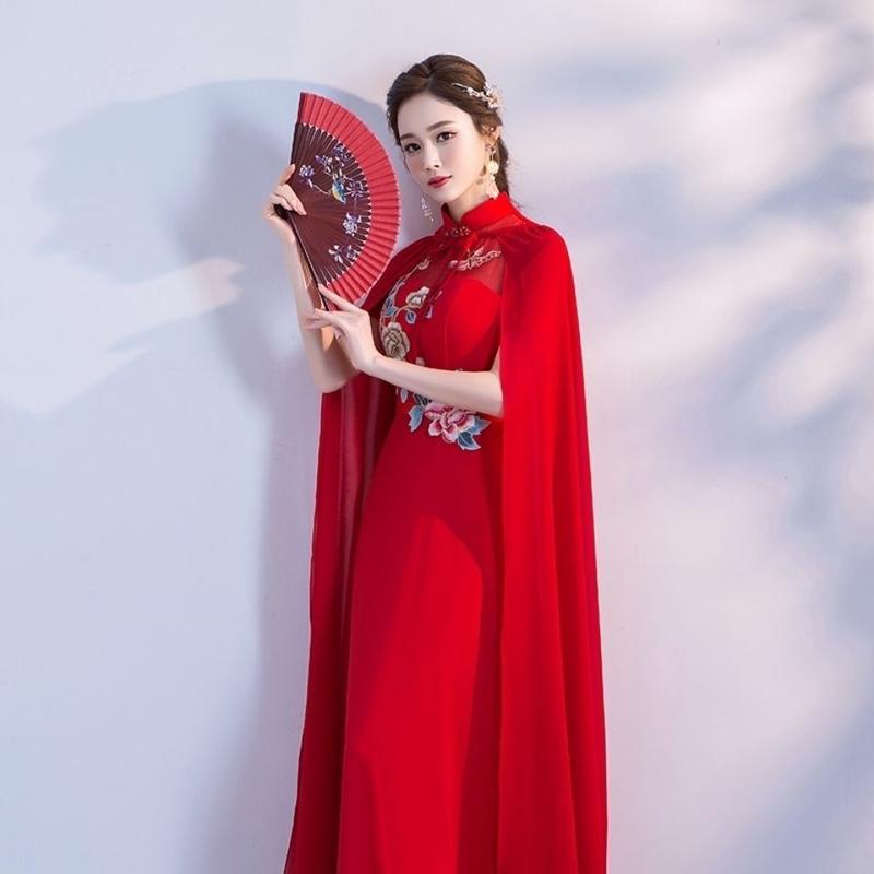 Product Introduction of Sun Protection Clothing Women's Summer Coat All-Match Shawl Costume Photo Shooting Props Red Cloak Four Seasons Hanfu Cloak 7
