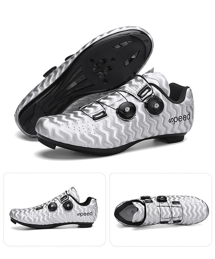 Product Introduction of Factory Direct Sale Road Race Outdoor Bicycle Cycling Shoes Double Swivel Buckle Large Size Export Lockable Cycling Shoes No 18
