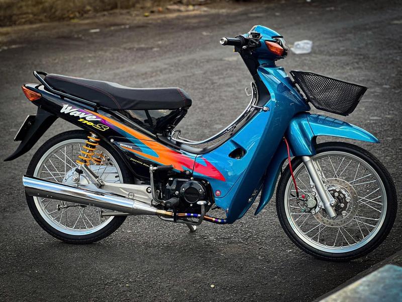 NHÃN DÁN TEM RỜI WAVE ĐỎ ĐEN XANH CHO XE XANH ĐEN DECAL 3 LỚP CHỐNG NƯỚC ĐỘ BÁM DÍNH CAO