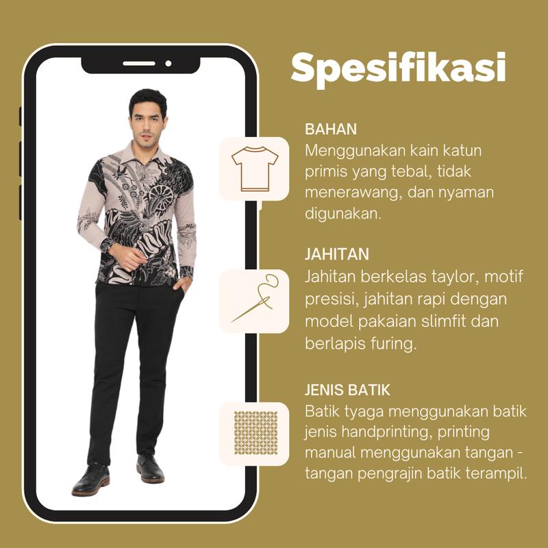 Kemeja Batik Slimfit Lapis Furing Premium 0228 Tyaga Batik 1