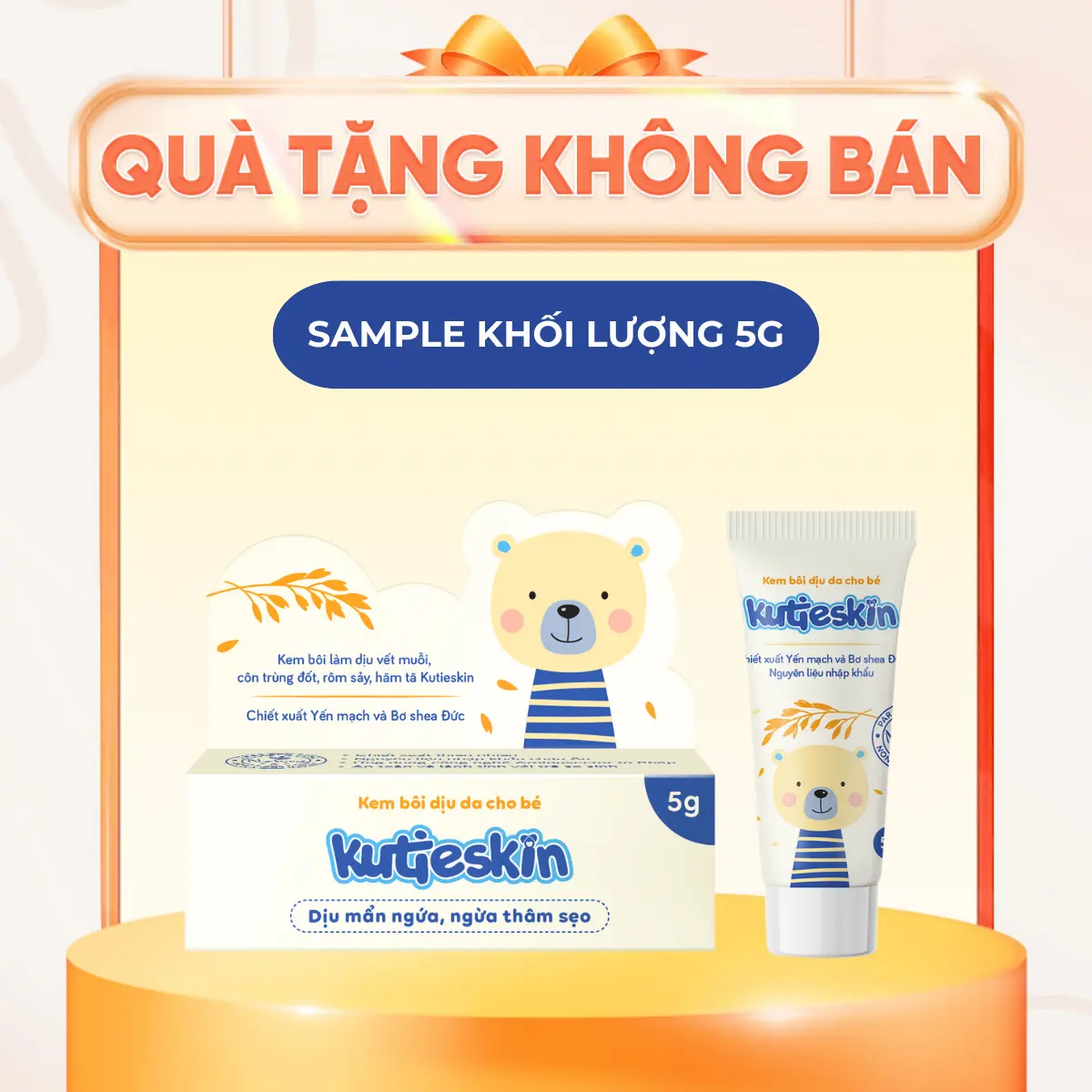 [HÀNG TẶNG KHÔNG BÁN] Kem bôi dịu da cho bé 5g Kutieskin HN0452