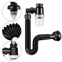 Gambar Digap Pipa Pembuangan Sifon Wastafel Flexible Sink Drain Pipe - PR518 - Hitam dari DIGAP Indonesia Kota Administrasi Jakarta Barat 1 Tokopedia
