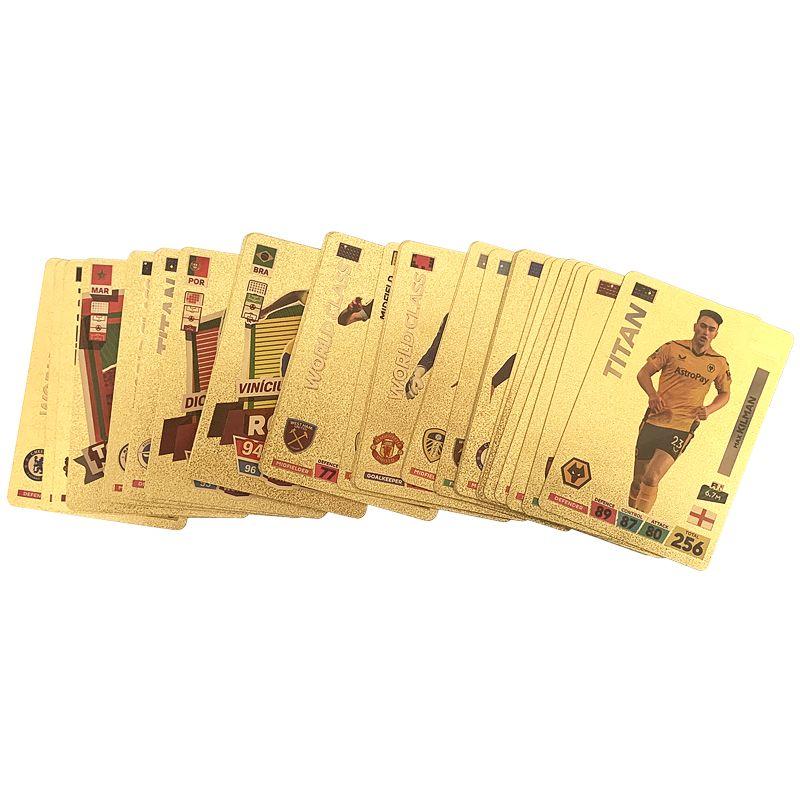 Product Introduction of Soccer Gold Cards 50 Cards Fun Cards Kids Toys 13