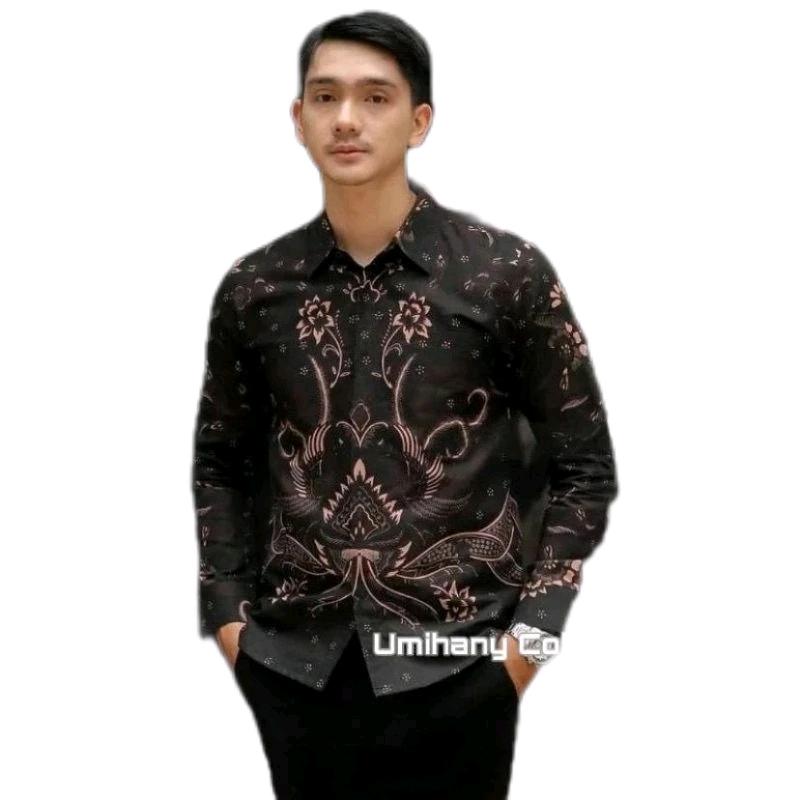 Kemeja Batik Lengan Panjang Pria Untuk Kondangan atau acara Formal Katun 0