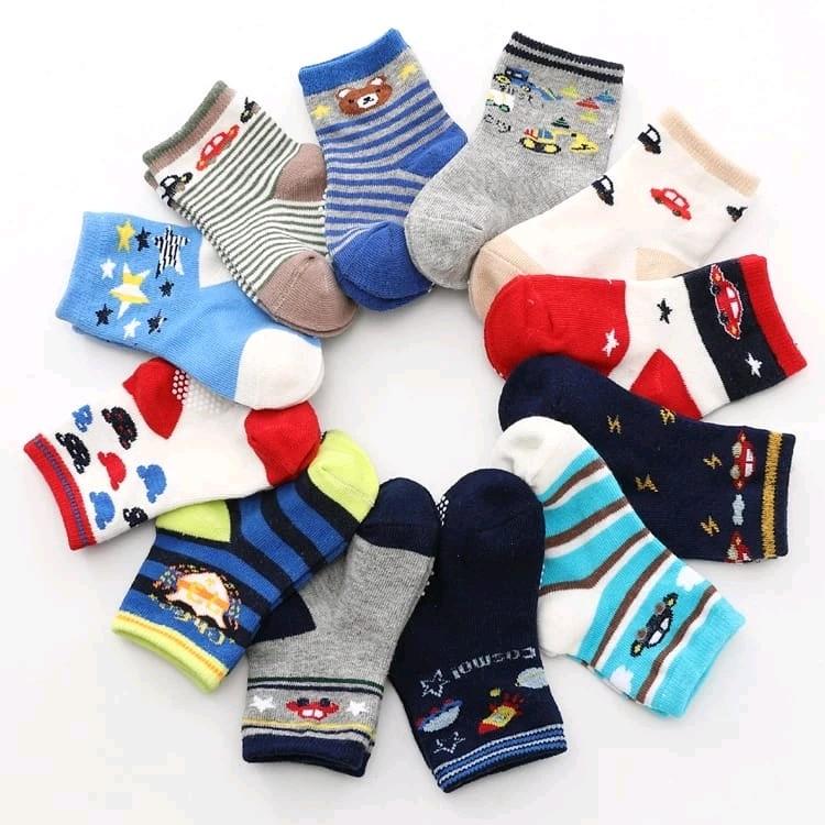 ( 12 pasang ) glosir kaos kaki baby motif lucu perempuan dan laki-laki/kaos kaki bayi Cotton 3