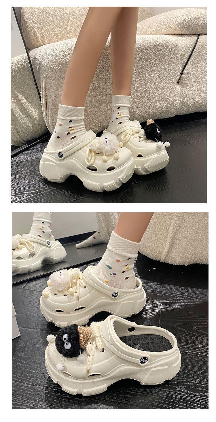 Product Introduction of Dép sục dế cao phù hợp cho cả nam và nữ, nâng chiều cao bật phong cách ,dế dày ó-8cm DéP Đế Bằng Sandal Hoa 11