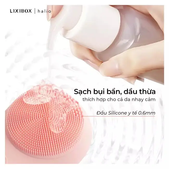 Máy Rửa Mặt Massage Tích Hợp Liệu Pháp Ánh Sáng Và Nhiệt Halio Multi-Task Cleansing & Massaging Device - Hàng Chính Hãng 6