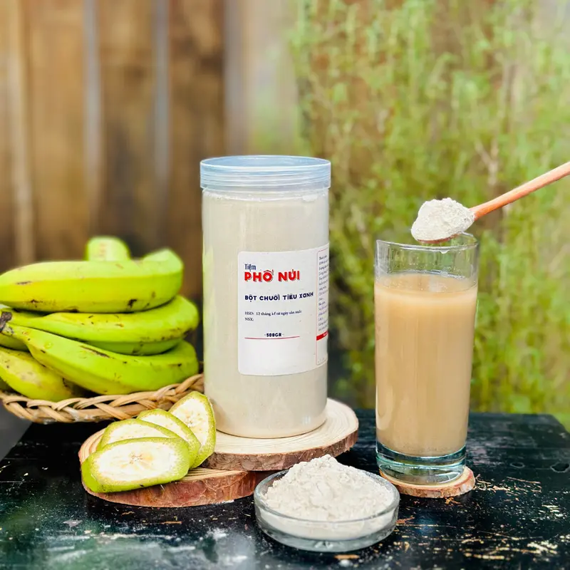 Combo 2 Hũ Bột Chuối Tiêu Xanh 500gram/Hũ [Tặng kèm 0,5L Mật Ong Hoa Cà Phê] - Tiệm Phố Núi 2