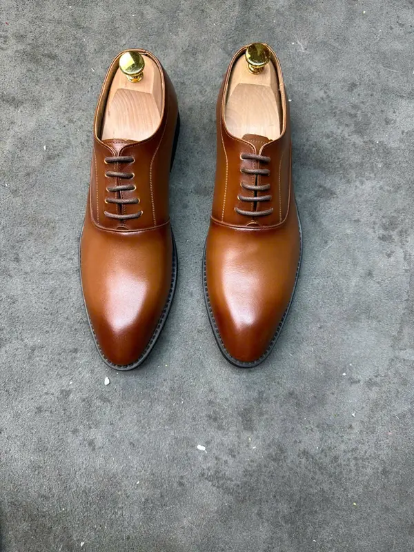 Giày tây công sở kiểu dáng oxford Cổ điển da bò nguyên tấm nam BH 12 tháng Shoes công sở buộc dây - THỜI TRANG NAM -GIÀY NAM 3