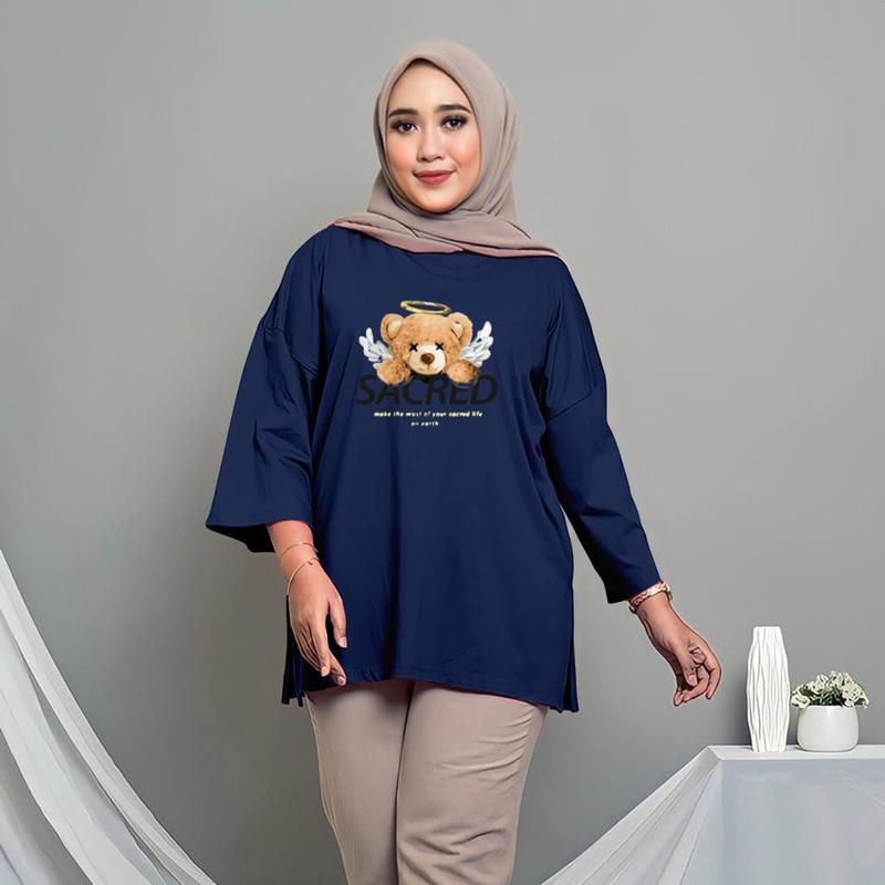 kaos oversize ld120-140cm/kaos wanita jumbo 45-120kg/kaos big size layla /fashion tiktok 2