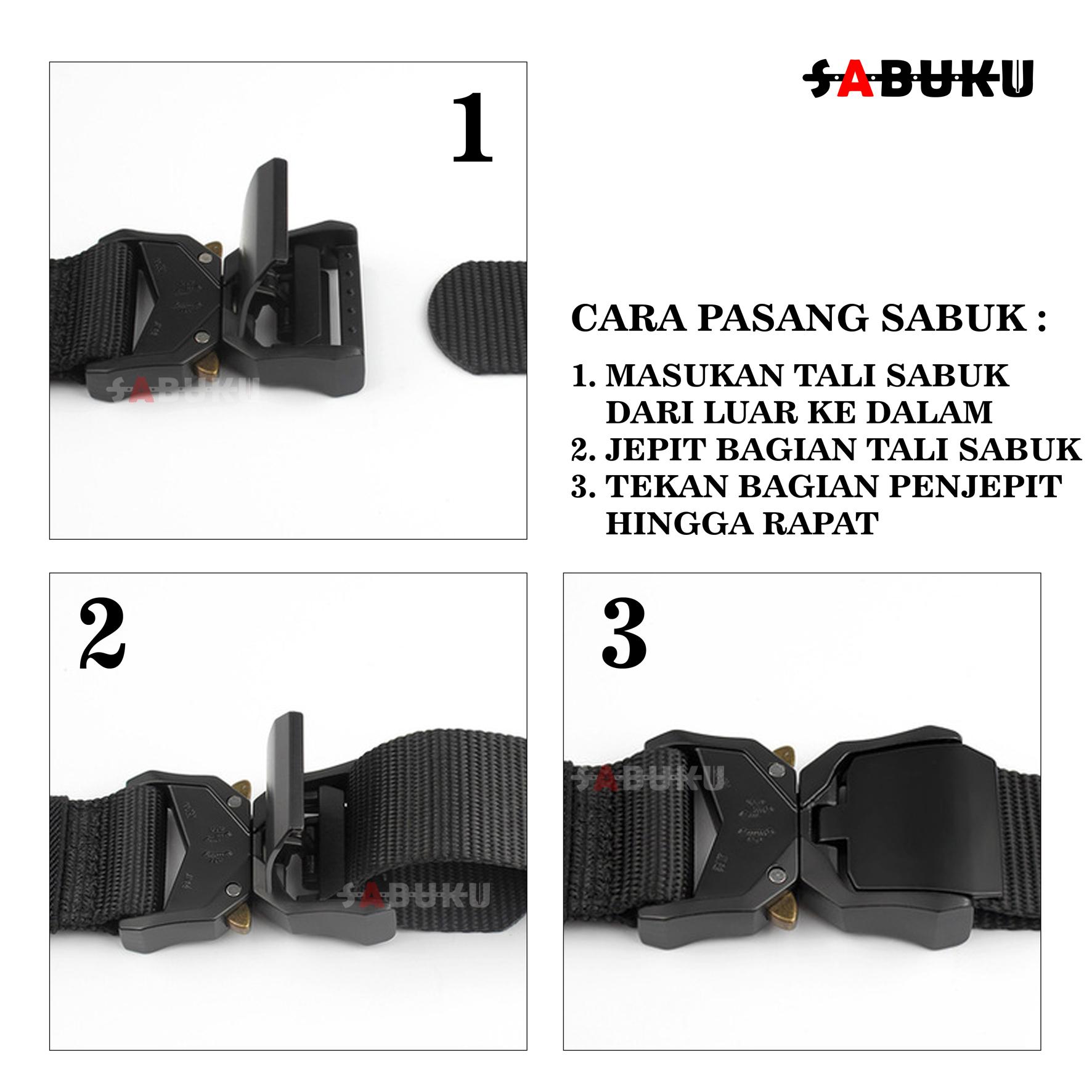 Ikat Pinggang Pria Nylon Canvas Sabuk Tactical Gesper Quickly Unlock Militer Fas Simple Model Kekinian -282 Besi