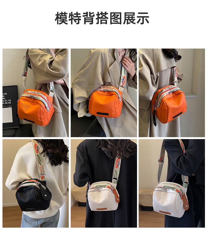 Product Introduction of Large Capacity Simple New Shoulder Small Cloth Bag Women's Messenger Bag Women's Bag Fashion All-Match Lightweight Oxford Cloth Shell Bag 7