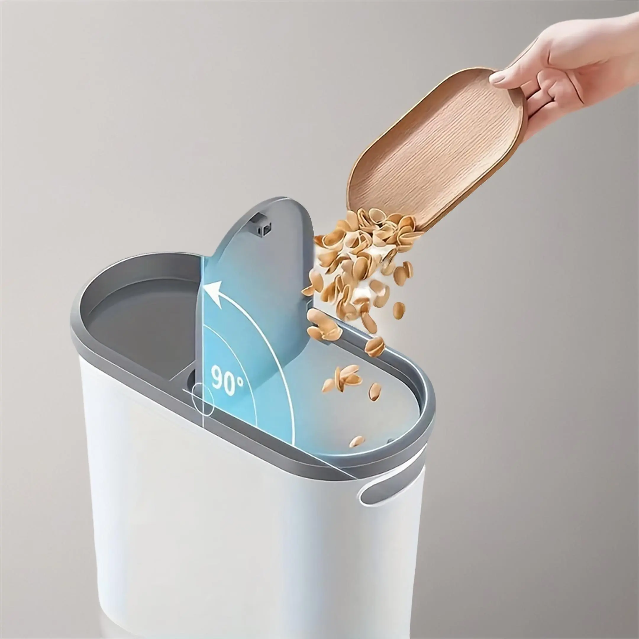 Bathroom Toilet Trash Can, 1 Count Household Creative Narrow Space Trash Can, Large Capacity Press Type Trash Can with Lid, Home Organizer, Back to School Supplies, 2024 Home Essentials, Men Gifts , Bathroom Accessories