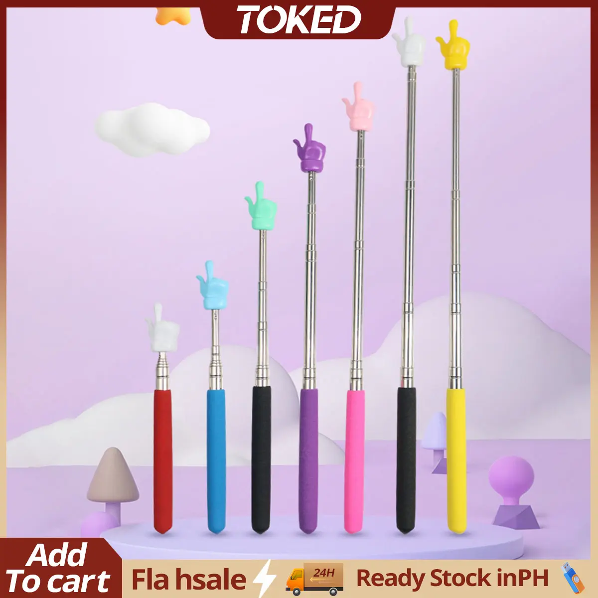Telescopic Teachers Pointer Extendable Hand Pointer Finger Pointer ...