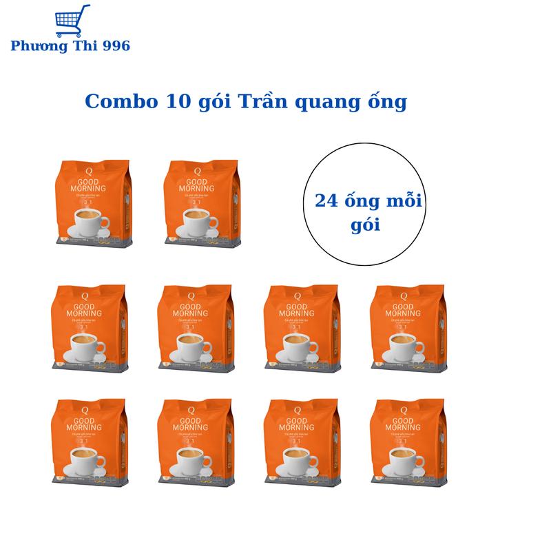 [ S 20-23]   10  bịt Sữa Ống Trần Quang- Good Morning ( 24 ống/ bịt ) Coffee Cafe Cà Phê