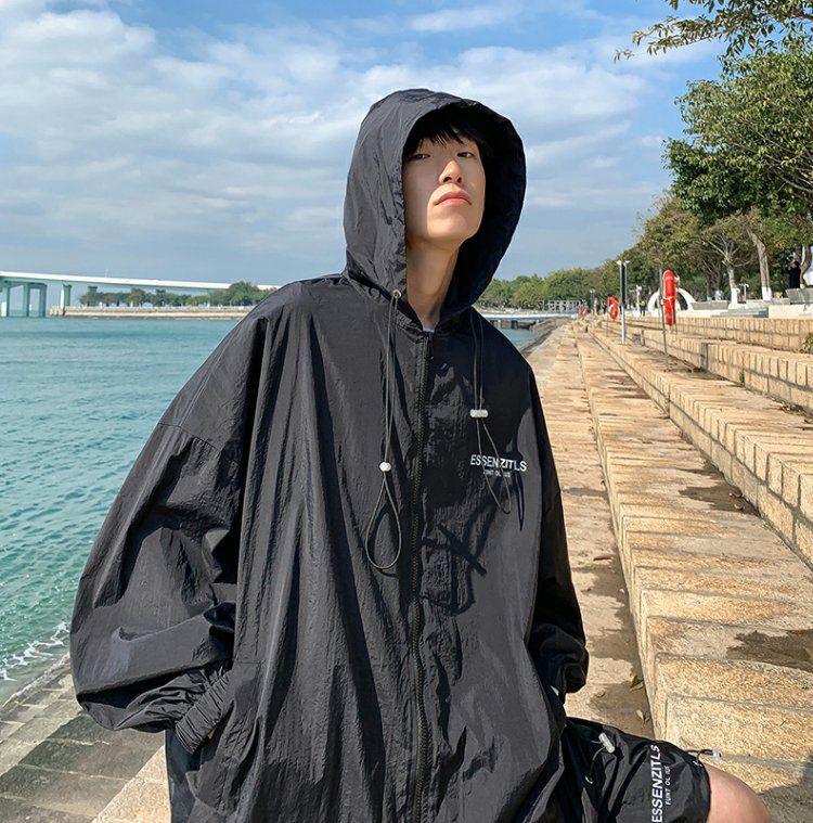 Product Introduction of Hooded Sun Protection Jacket for Men, Summer Thin Style, Youth Trendy Casual Coat, Ultra-Thin Breathable Loose Sun Protection Clothing 16