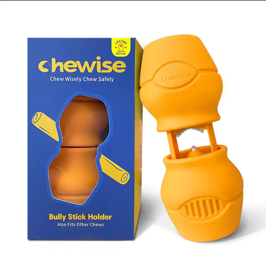 Chewise Dental Chew Holder (super secure and prevents choking, bully sticks holder, dental chew holders for dogs)